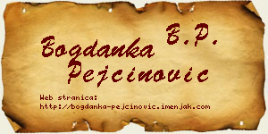 Bogdanka Pejčinović vizit kartica